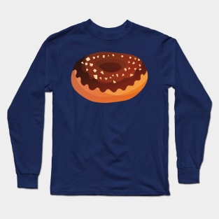 Chocolate Donut with Nuts Long Sleeve T-Shirt